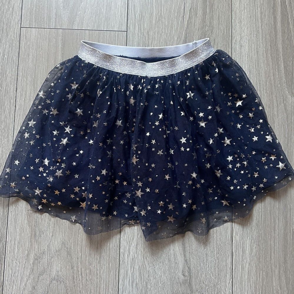 Jumping Beans Tulle Stars Print Scooter Skort Navy Silver Size 6